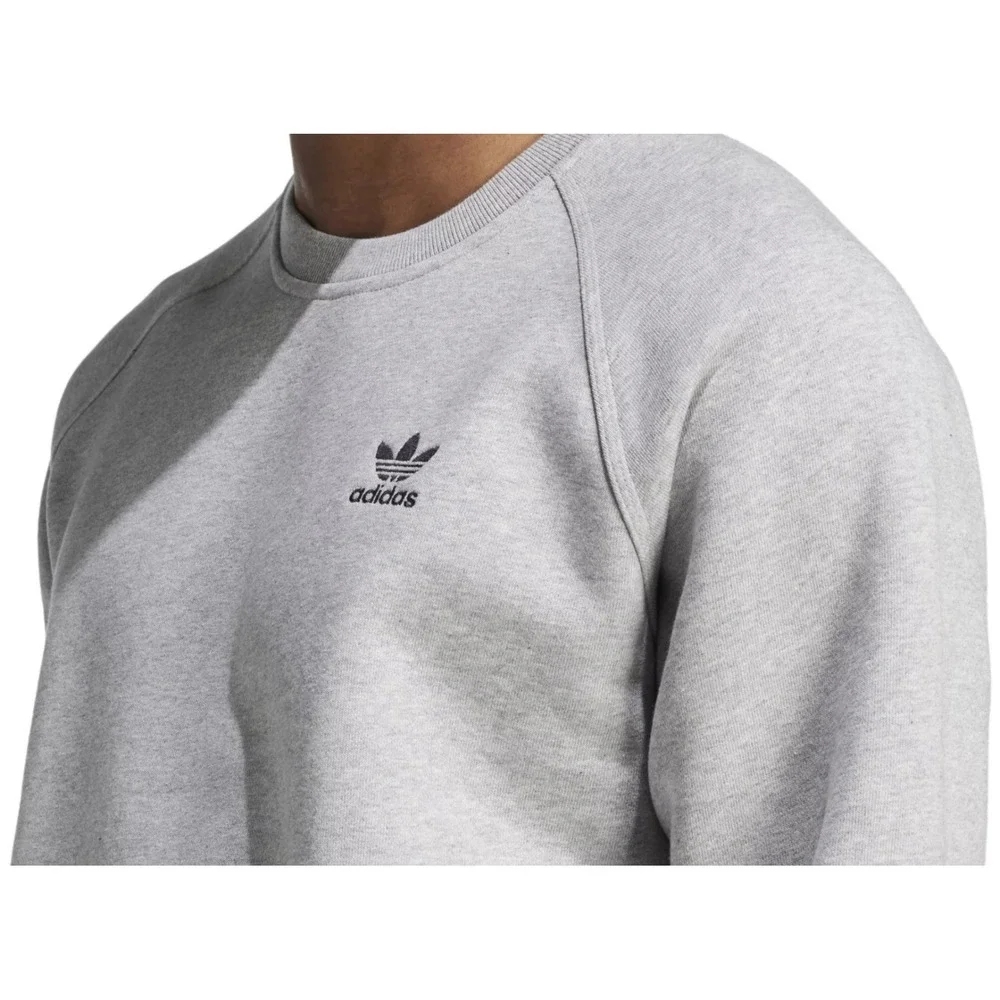 adidas Originals Men's Adicolor Essentials Trefoil Crewneck Sweatshirt Grey XS